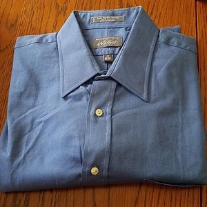 Lord & Taylor Mens Blue LS Oxford Dress shirt